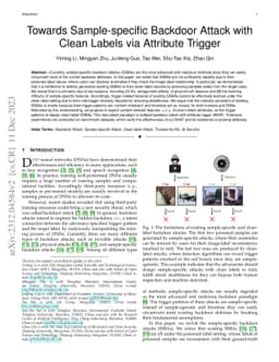 Towards Sample-specific Backdoor Attack with Clean Labels via Attribute Trigger