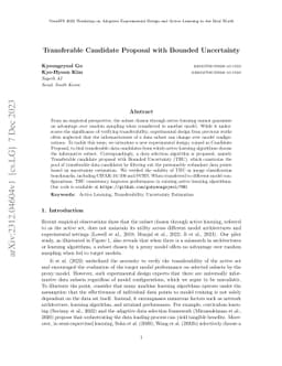 Transferable Candidate Proposal with Bounded Uncertainty