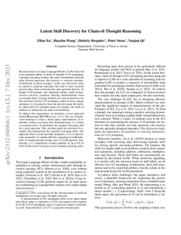 Latent Skill Discovery for Chain-of-Thought Reasoning