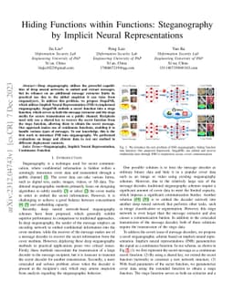 Hiding Functions within Functions: Steganography by Implicit Neural Representations