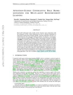 Attention-Guided Contrastive Role Representations for Multi-Agent
  Reinforcement Learning