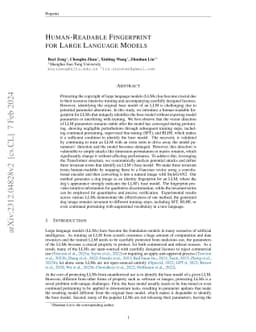 HuRef: HUman-REadable Fingerprint for Large Language Models