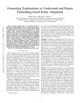 Generating Explanations to Understand and Repair Embedding-based Entity
  Alignment