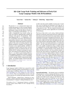 EE-LLM: Large-Scale Training and Inference of Early-Exit Large Language
  Models with 3D Parallelism