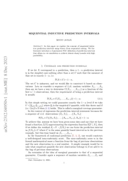 Sequential inductive prediction intervals