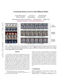 Customizing Motion in Text-to-Video Diffusion Models