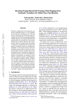 Boosting Prompt-Based Self-Training With Mapping-Free Automatic
  Verbalizer for Multi-Class Classification