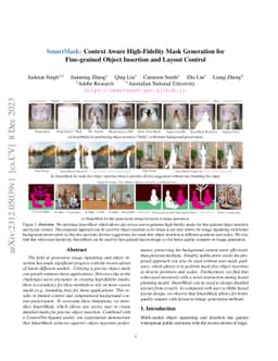 SmartMask: Context Aware High-Fidelity Mask Generation for Fine-grained
  Object Insertion and Layout Control
