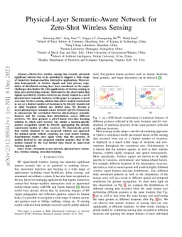 Physical-Layer Semantic-Aware Network for Zero-Shot Wireless Sensing