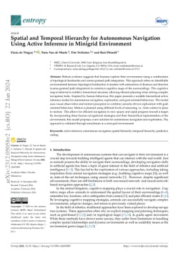 Spatial and Temporal Hierarchy for Autonomous Navigation using Active
  Inference in Minigrid Environment