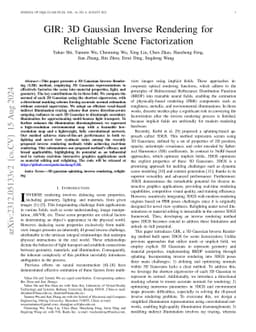 GIR: 3D Gaussian Inverse Rendering for Relightable Scene Factorization