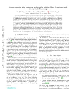 Kraken: enabling joint trajectory prediction by utilizing Mode
  Transformer and Greedy Mode Processing