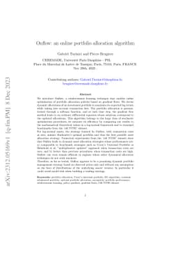 Onflow: an online portfolio allocation algorithm