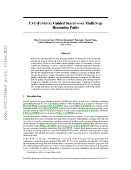 PathFinder: Guided Search over Multi-Step Reasoning Paths