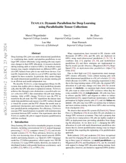 Tenplex: Dynamic Parallelism for Deep Learning using Parallelizable
  Tensor Collections