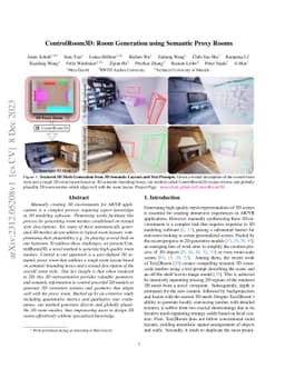 ControlRoom3D: Room Generation using Semantic Proxy Rooms