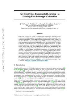 Few-Shot Class-Incremental Learning via Training-Free Prototype
  Calibration