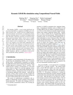 Dynamic LiDAR Re-simulation using Compositional Neural Fields
