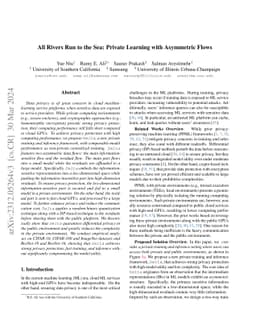 All Rivers Run to the Sea: Private Learning with Asymmetric Flows