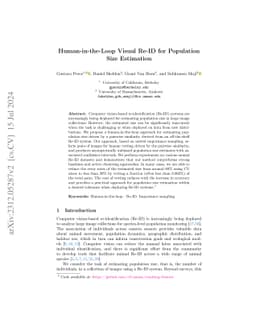 Human-in-the-Loop Visual Re-ID for Population Size Estimation