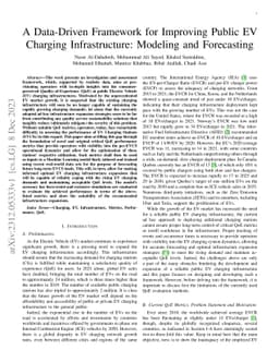A Data-Driven Framework for Improving Public EV Charging Infrastructure:
  Modeling and Forecasting