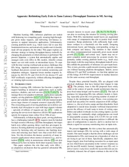 Apparate: Rethinking Early Exits to Tame Latency-Throughput Tensions in
  ML Serving