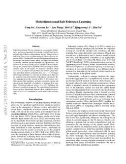 Multi-dimensional Fair Federated Learning