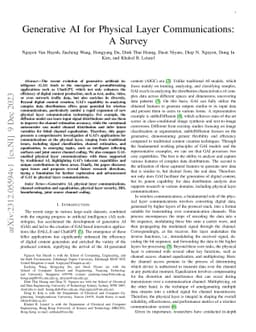 Generative AI for Physical Layer Communications: A Survey