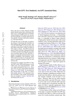 Sim-GPT: Text Similarity via GPT Annotated Data