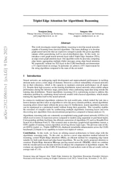 Triplet Edge Attention for Algorithmic Reasoning
