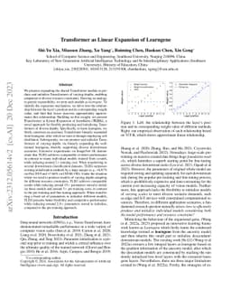 Transformer as Linear Expansion of Learngene