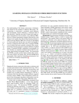 Learning Spatially-Continuous Fiber Orientation Functions
