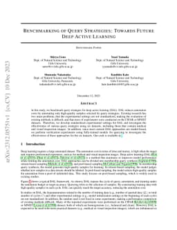 Benchmarking of Query Strategies: Towards Future Deep Active Learning