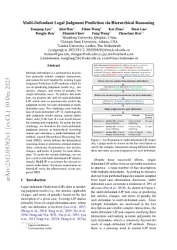 Multi-Defendant Legal Judgment Prediction via Hierarchical Reasoning