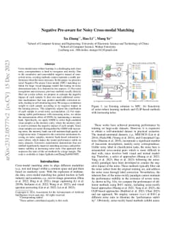 Negative Pre-aware for Noisy Cross-modal Matching