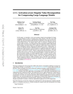 ASVD: Activation-aware Singular Value Decomposition for Compressing
  Large Language Models