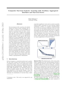 Composite Survival Analysis: Learning with Auxiliary Aggregated
  Baselines and Survival Scores