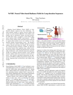 NeVRF: Neural Video-based Radiance Fields for Long-duration Sequences