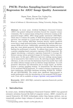 PSCR: Patches Sampling-based Contrastive Regression for AIGC Image
  Quality Assessment