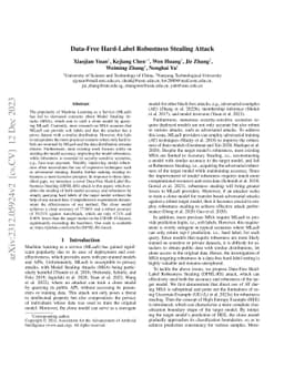 Data-Free Hard-Label Robustness Stealing Attack
