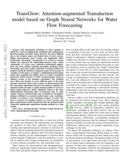 TransGlow: Attention-augmented Transduction model based on Graph Neural
  Networks for Water Flow Forecasting
