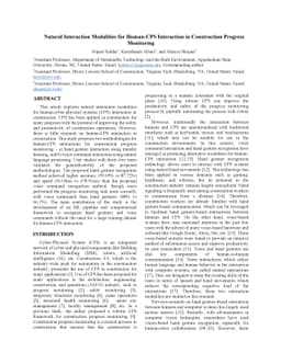 Natural Interaction Modalities for Human-CPS Interaction in Construction
  Progress Monitoring
