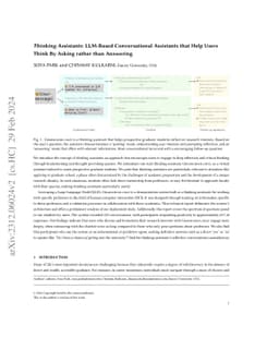 Thinking Assistants: LLM-Based Conversational Assistants that Help Users
  Think By Asking rather than Answering