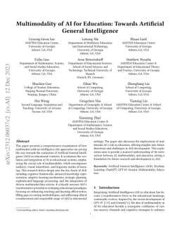 Multimodality of AI for Education: Towards Artificial General
  Intelligence