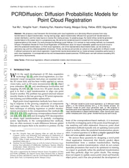 PCRDiffusion: Diffusion Probabilistic Models for Point Cloud
  Registration