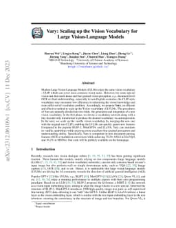 Vary: Scaling up the Vision Vocabulary for Large Vision-Language Models