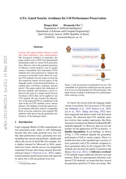 GTA: Gated Toxicity Avoidance for LM Performance Preservation