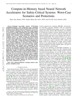 Compute-in-Memory based Neural Network Accelerators for Safety-Critical
  Systems: Worst-Case Scenarios and Protections
