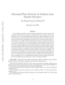 Adversarial Phase Retrieval via Nonlinear Least Absolute Deviation