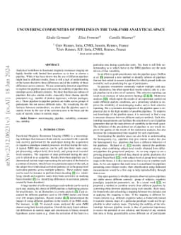 Uncovering communities of pipelines in the task-fMRI analytical space